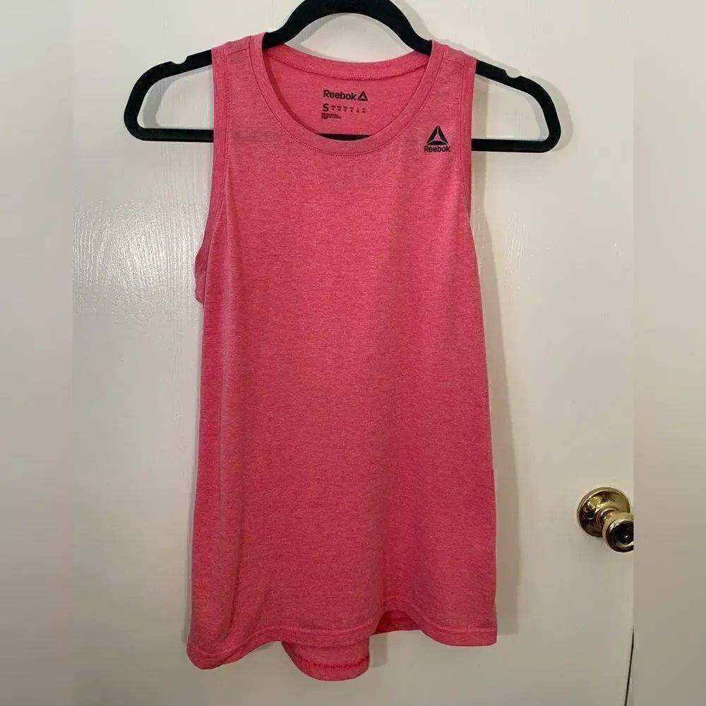 Reebok GUC heathered pink athletic tank top Size Small